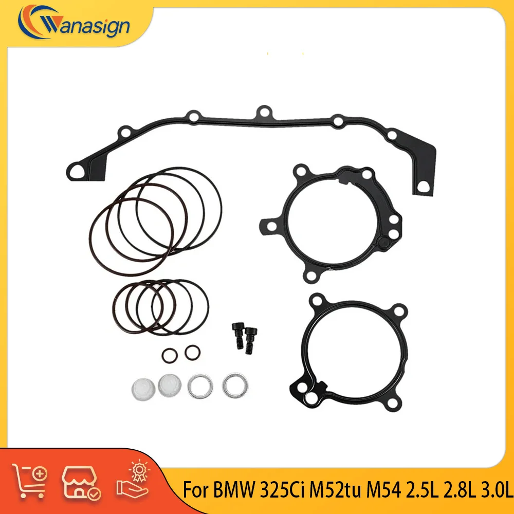 For BMW 325Ci E36 E39 E46 E53 M52tu Engine Parts O-Ring Seal Kit Fit 2.5L 2.8L 3.0L L6 M54 GAS DOHC 98-06