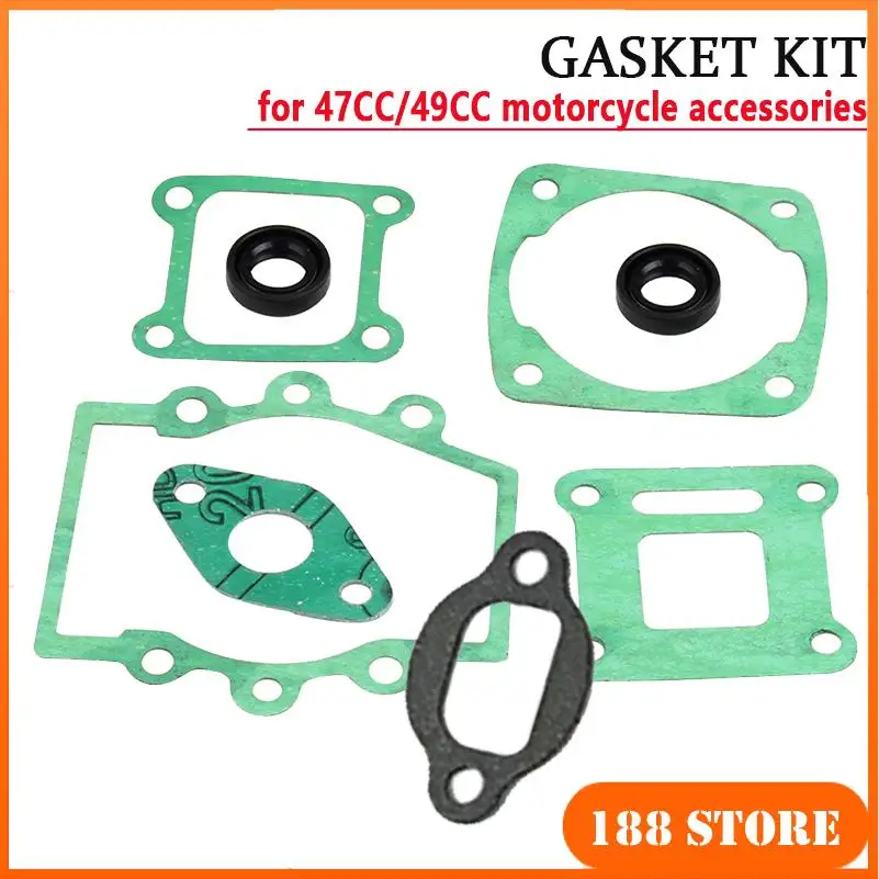 Engine Gasket Set Suitable for 47cc and 49cc Mini Motorcycle Four-Wheel Off-Road Vehicle Gaskets