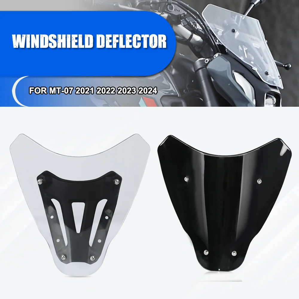 

Front Screen Sports WindScreen Windshield Air Wind Deflector Bracket Motorcycle FOR YAMAHA MT-07 2021 2022 2023 2024 Accessories