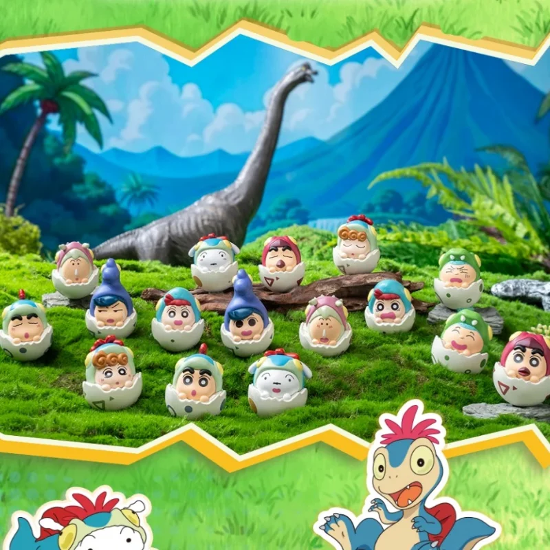 Genuine Senluo Wanxiang Crayon Shin-Chan Our Dinosaur Diary  Pet Untoppleable Doll Series Stacked Toy Blind Box Desktop 2025