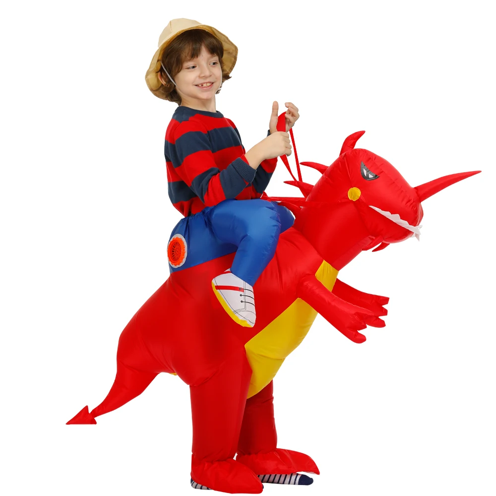 Anime Kinder aufblasbare Dinosaurier Kostüm Cosplay Kostüme Kind Erwachsenen Anzug Anime Purim Dino Jungen Mädchen Halloween Weihnachts geschenk