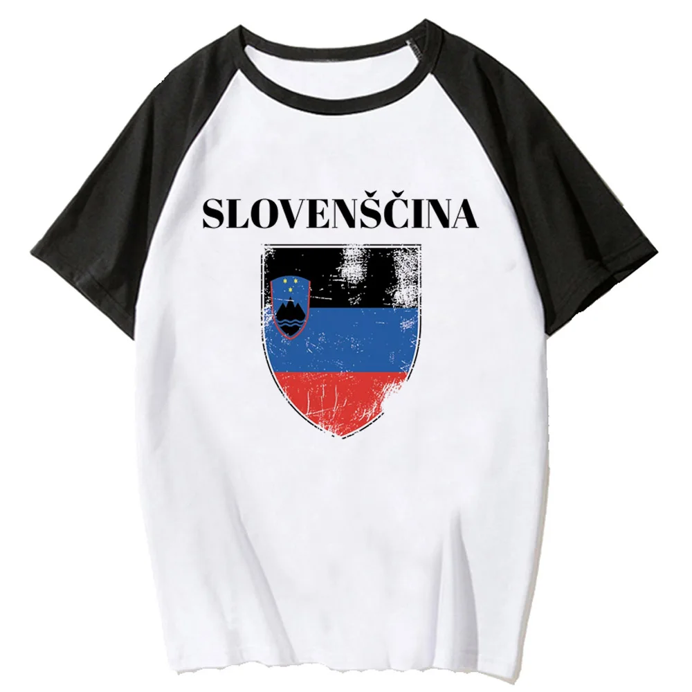 Slovenia Tee women comic funny designer t-shirts girl comic Japanese y2k clothing