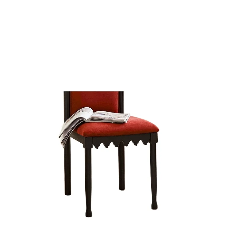 

Wabi Sand Wind Medieval Solid Wood Chair French Light Luxury Retro Dining Chair Designer Living Room Home Back Chair
