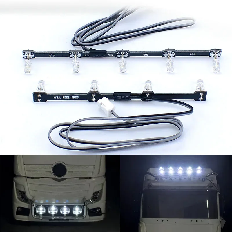 RC Truck LED Upgraded Lighting Up and Down Headlight PCB Light Board for 1/14 Tamiya Actros 3363 56348 6×4 Tractor Car