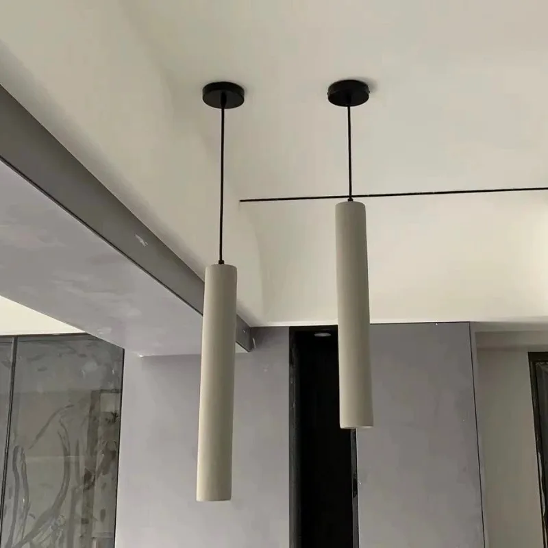 Nordic modern cement pendant lamp bedroom bedside restaurant bar island coffee shop corridor led hanging light indoor lighting