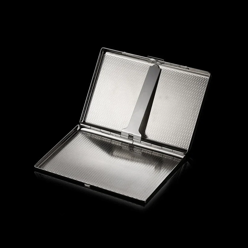 

Super Thin Stainless Steel Cigarette Case Box for 12pc Thin Cigarettes Metal Smoke Case Holder Smoking Tool Pocket Female Case