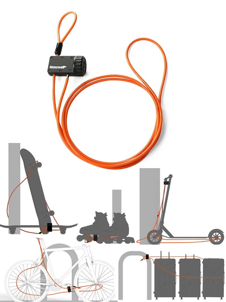 AliExpress Rhinowalk Anti-theft Cable Lock 3 Digits Code Motorcycle Bike Anti-theft Security Steel Wire Lock Bike Accessory Summer