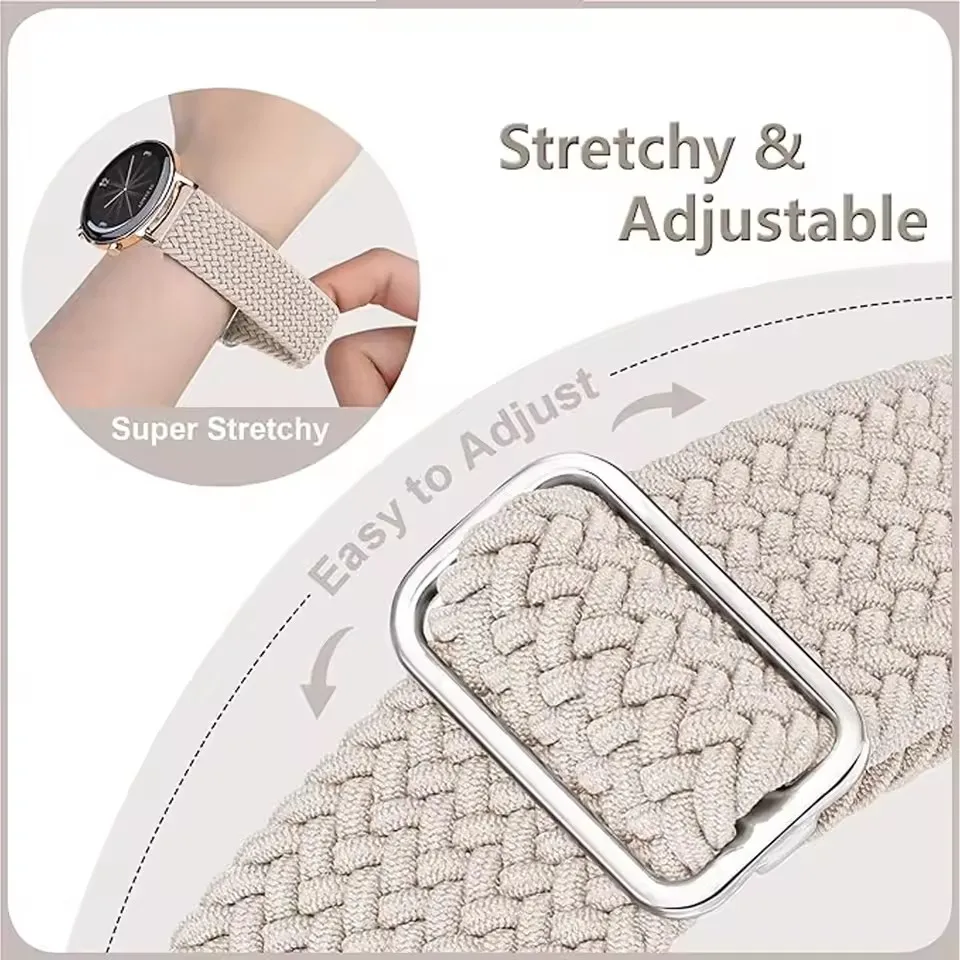 Elastic Bands for Amazfit T-Rex 3 Band, Slide Buckle Nylon Woven Strap