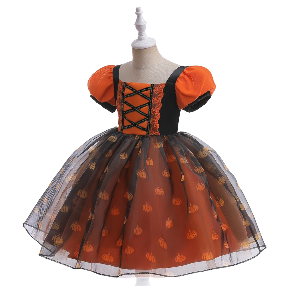 Elegante Halloween-Partykleider für Mädchen, schicke Schleifenkleider für Hochzeiten, Brautjungfern, Geburtstage, Prinzessinnen-Abendkleider, Mädchen-Ballkleider, Weihnachtskostüme – Detail 3