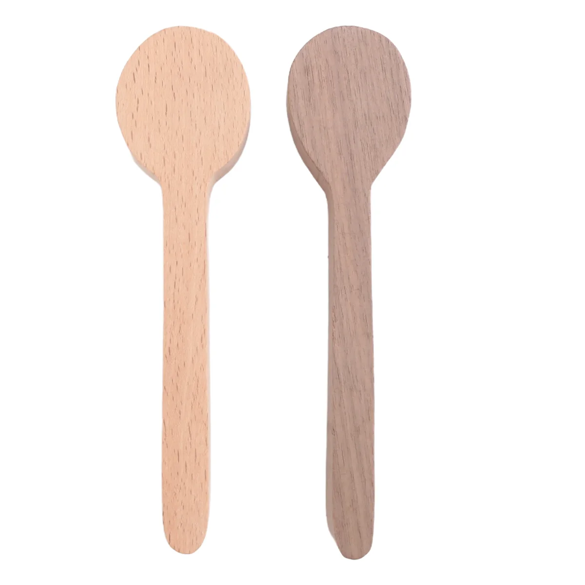 ABCD Juego de 2 piezas de espátulas de madera para tallar, de haya y nogal, sin acabar, kit de tallado artesanal para principian