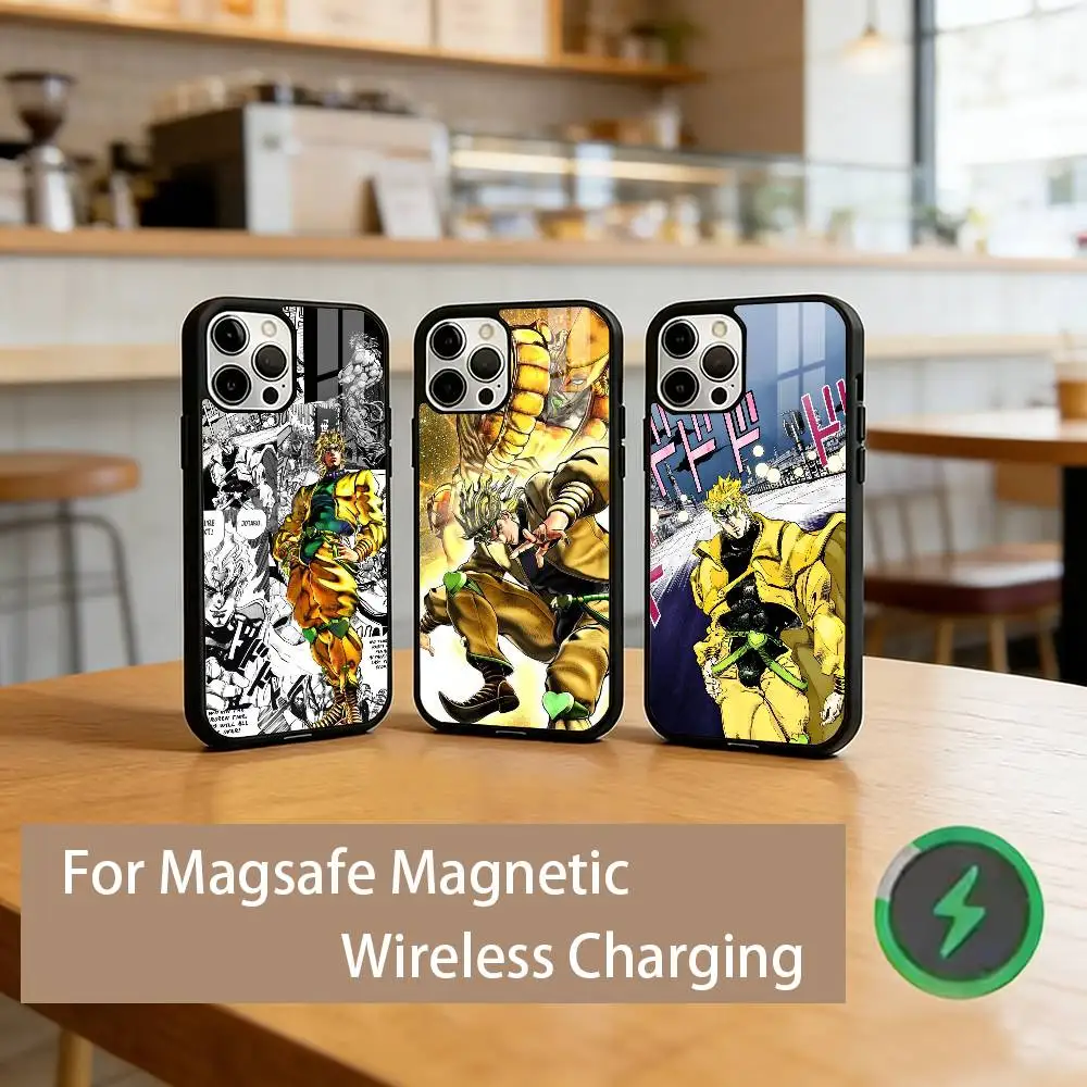 

J-JOJO Adventure D-Dio B-Brando Phone Case Magnetic with Magsafe Wireless Charging For iPhone17,16,15,14,13,12,11 Plus,Pro