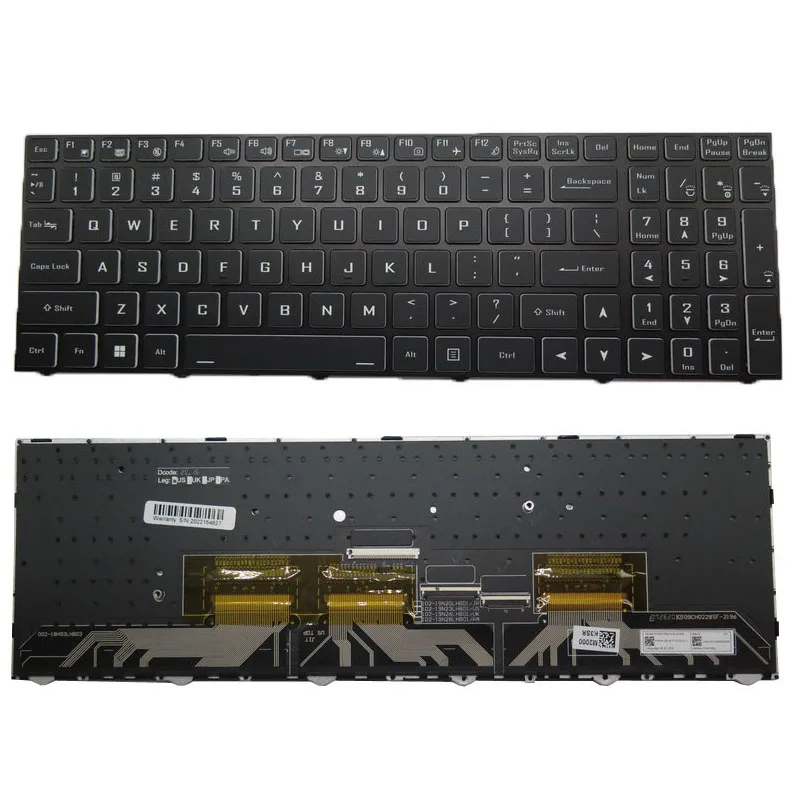 YD Backlit KR US Keyboard For 한성컴퓨터 For Hansung GTX63 GTX73 X5967T TFX156T Korean KR English US Black With Frame New