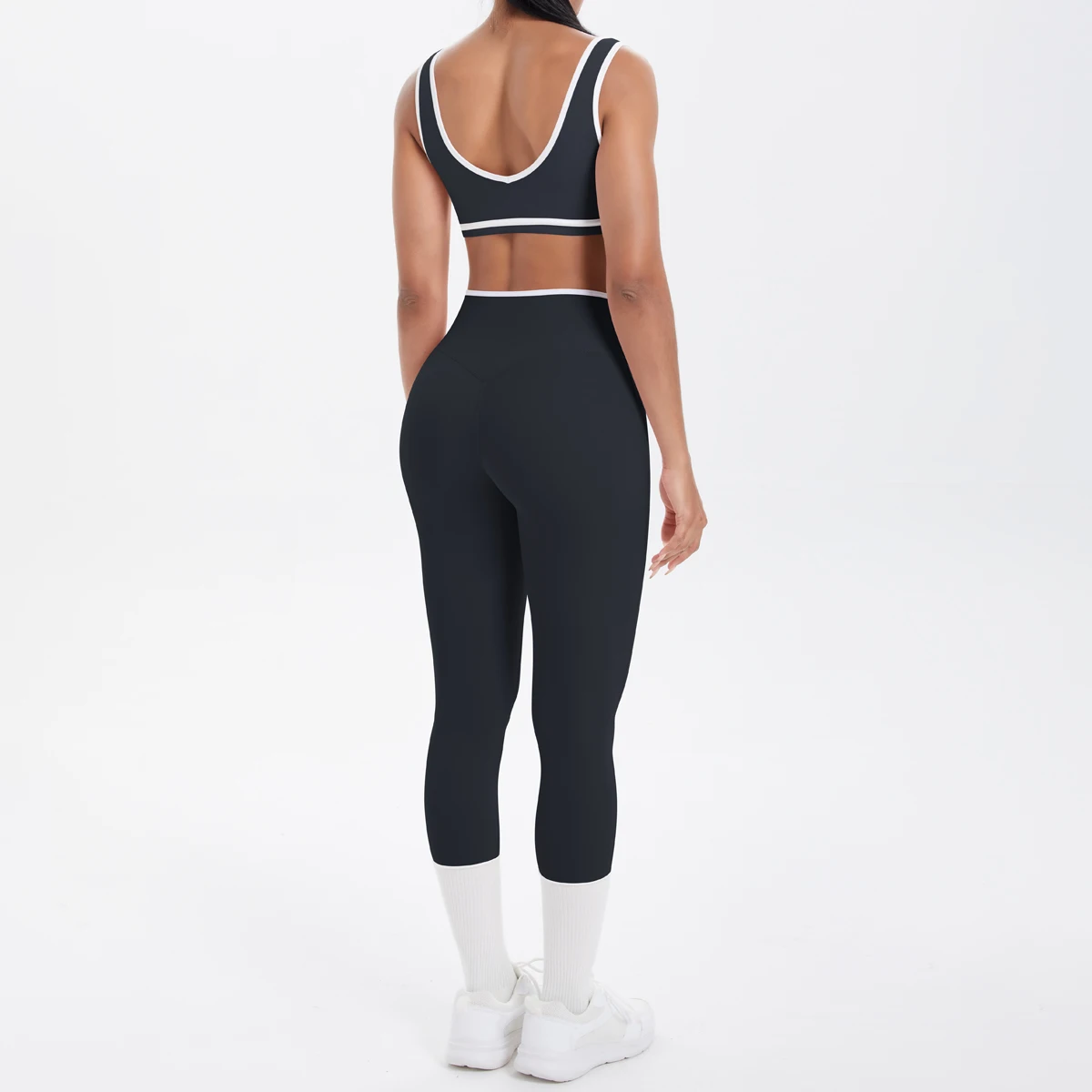 Damen-Sport-BH, Yoga-Hosen-Set, schnell trocknende Leggings, Fitness, Sport, Sommer, Yoga-Top, Push-Up, hoch taillierte Yoga-Sport-Leggings – Detail 5