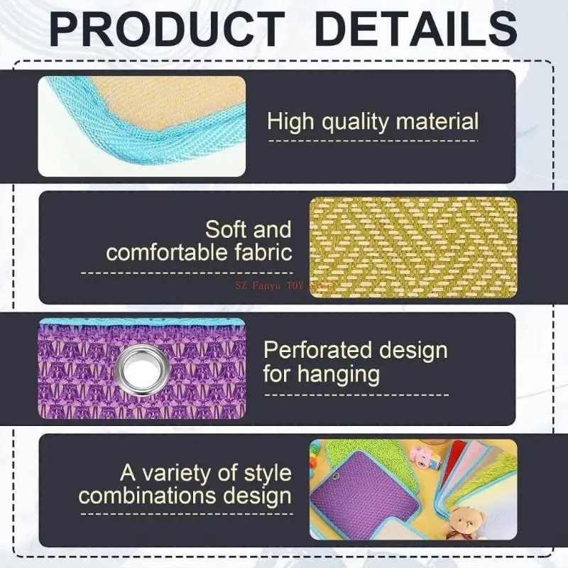 سجادة اللعب 96GC 16 قطعة/المجموعة تعزز التطور الحسي المبكر الآمن للأطفال الصغار