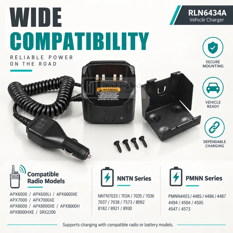 RLN6434A Ham Radio Vehicle Travel Rapid Car Charger For APX8000HXE SRX2200 Walkie Talkie NNTN8092 PMNN4485 Battery Charging Base