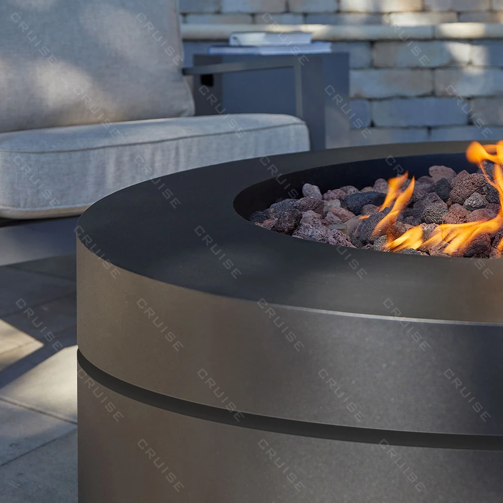 CRUISE Эффективная каминная яма для горения на открытом воздухе, отдельно стоящий камин, 800 мм, деревянная/газовая/альртовая печь, большой камин