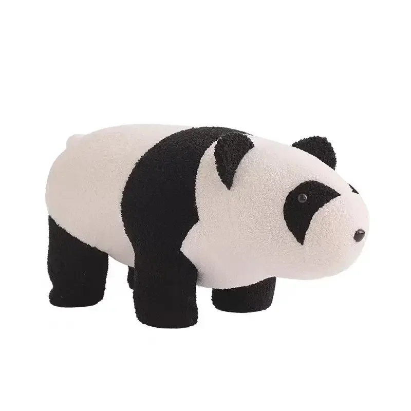 Creative Panda Footrest Ottoman Small Animal Plush Bench Cartoon Children Cute Stool Bedside Sofa Stool Home Furniture Decor