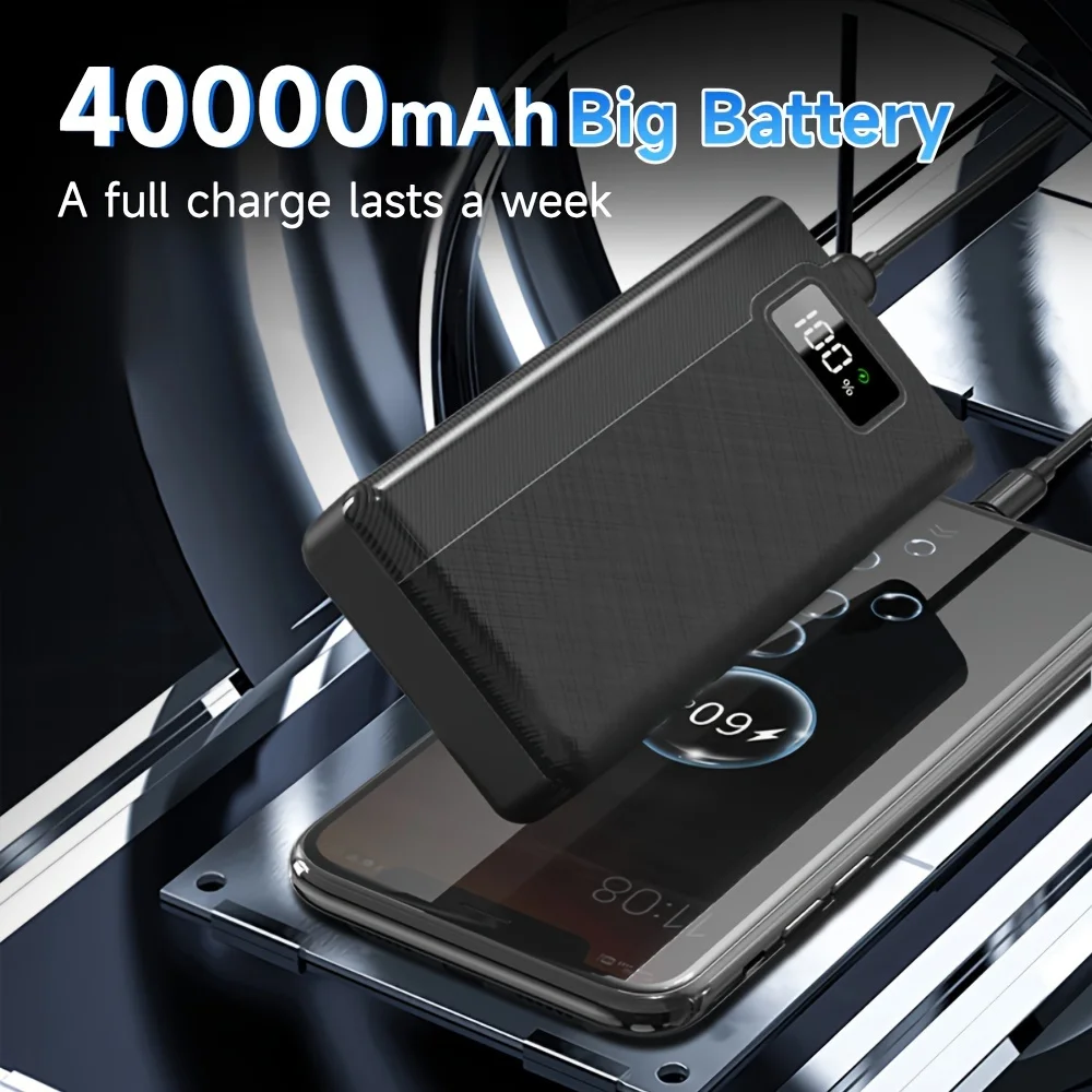 Ranwomen 50000mAh Power Bank 100W Super Fast Charger Large Capacity Mobile Power Portable External Battery for iPhone Samsung
