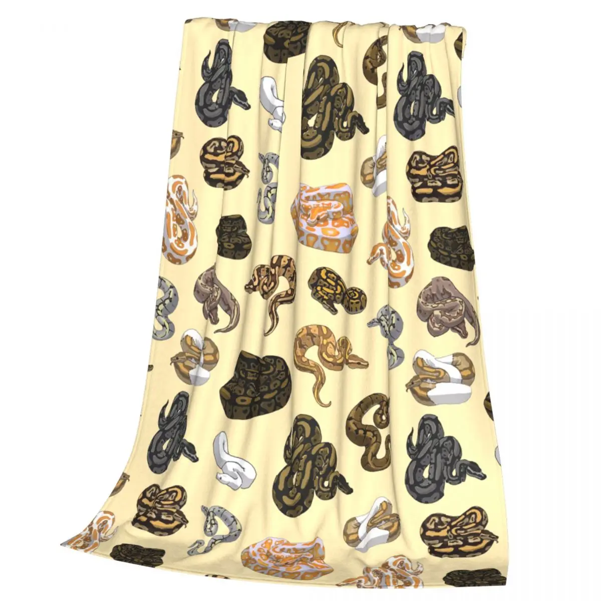 Ball Python Morph Snake Pattern Blankets Soft Warm Flannel Throw Blanket Bedding for Bed Living room Picnic Travel Home Sofa