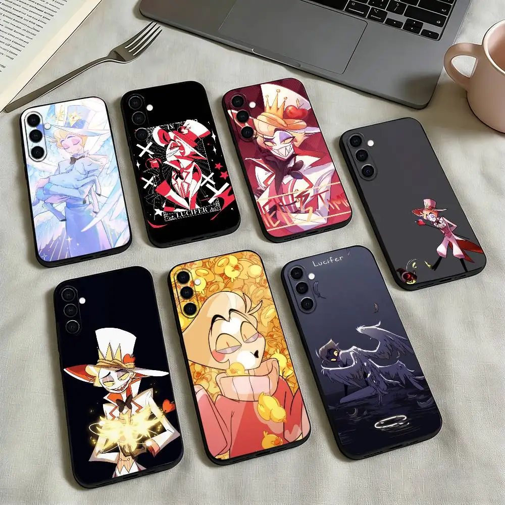 

L-Lucifer H-Hazbin H-Hotel Phone Case For Samsung Galaxy A73,A72,A71,A70,A53,A52,A51,Others Soft Black Cover