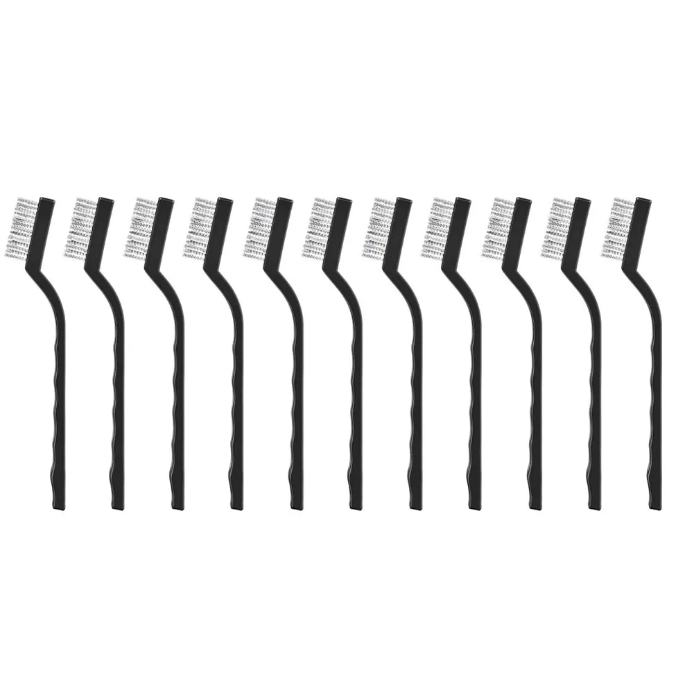 10Pcs 7inch Remove Rust Brush Brass Cleaning Polishing Metal Brushes Brass Wire Steel Wire Nylon Brush Clean Tools Home Kits