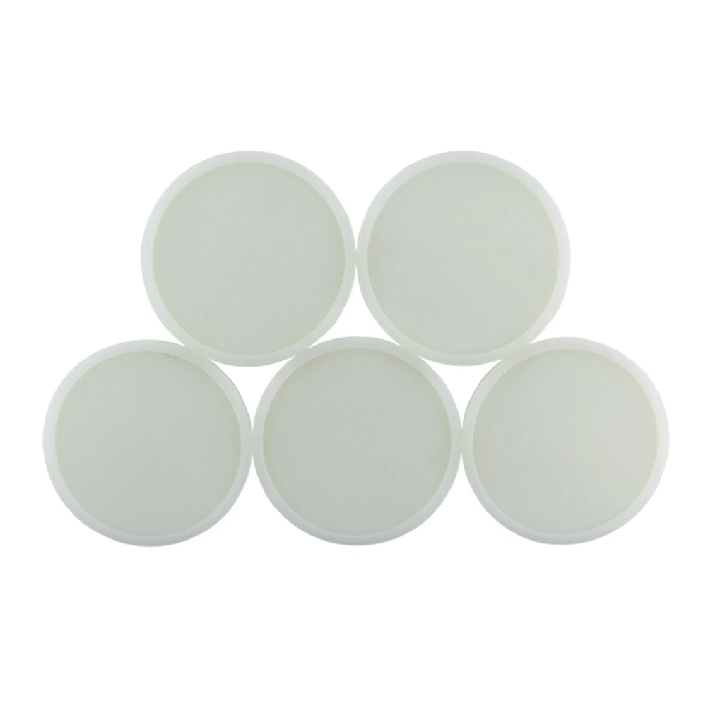 

5 pcs Silicone Coasters 10X10Cm White Round Luminous Cup Pad Glowing Anti-Slip Waterproof Mat For Home Bar Kitchen Decor