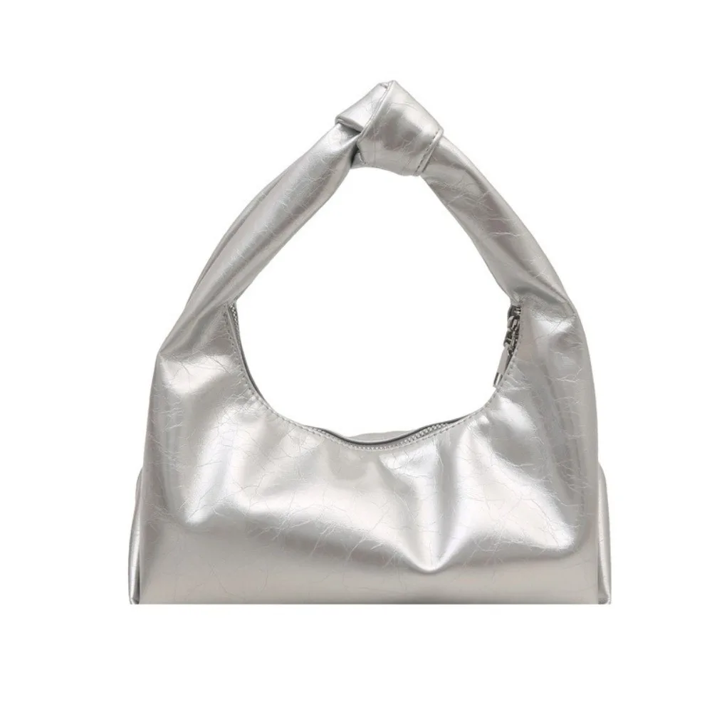 

Simple Solid Color Clutch Bags Pleated Dumpling Armpit Bags Pu Leather Versatile Shoulder Bags Daily