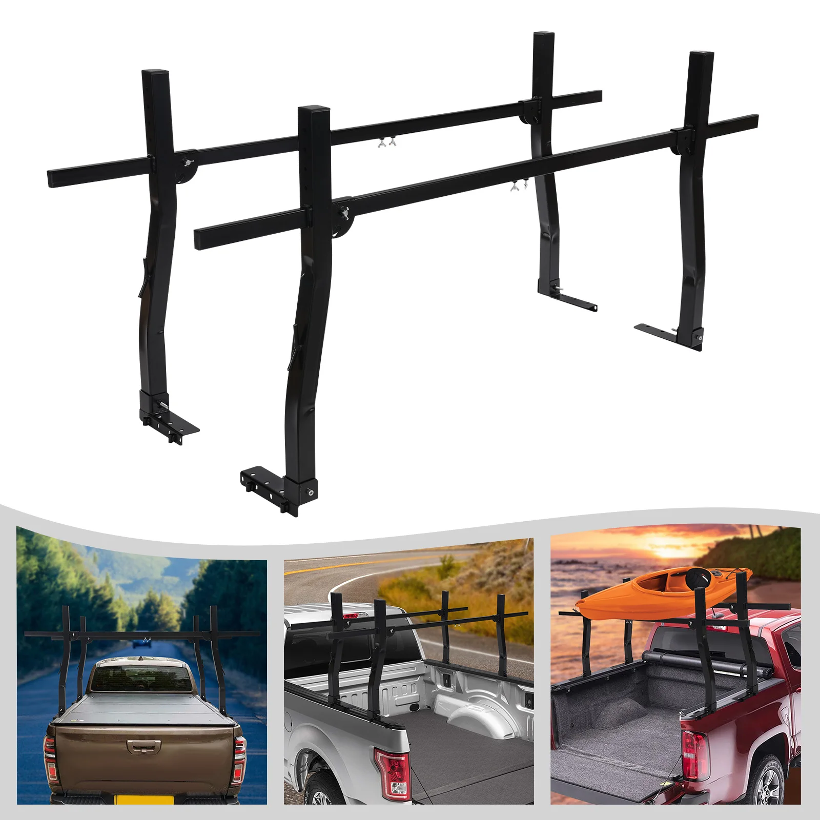 

Максимальное место вашего грузовика! Регулируемая грузовая стойка емкостью 1000 фунтов, идеально подходящая для перевозки грузов и оборудования