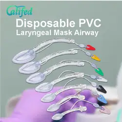 Califed 7/10Pcs Anzug Einweg PVC Larynxmaske Oral Medizinische Atemwege Atmen Anästhesie Maske Intubating Larynxmaske