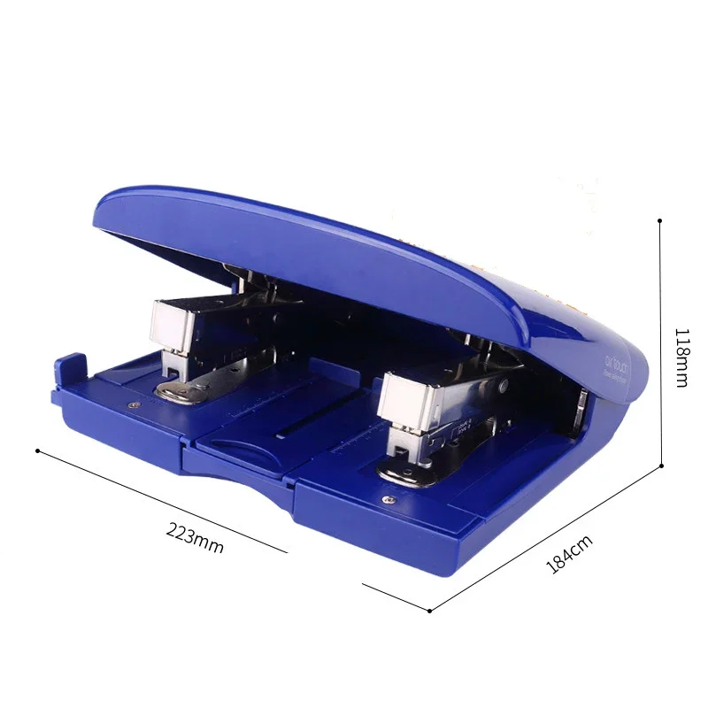 

Double head stapler double hole double nail standard stapler medium nail labor saving metal plastic book machine 50ST