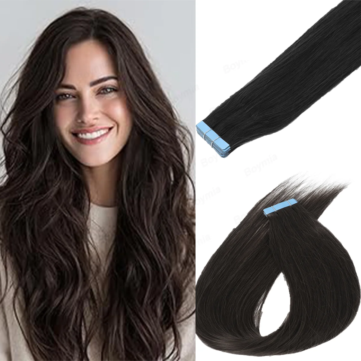 

Накладные волосы на лентах, натуральные человеческие волосы, бразильские, редеми, прямые, бесшовные, на тонкой ленте, блонд, 20 шт., 12-24 дюйма