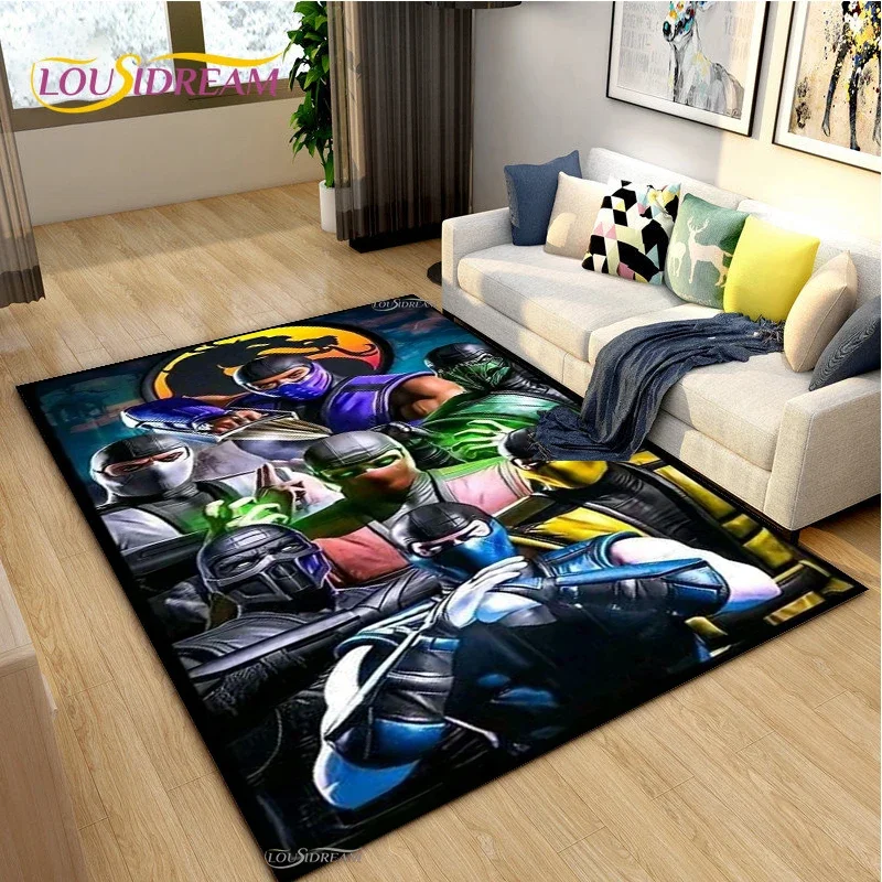 Fashion M-Mortal-Kombat Game Carpet for Living Room Bedroom decor Area Rugs Kitchen Door Unslip Floor Mat Alfombra Birthday gift