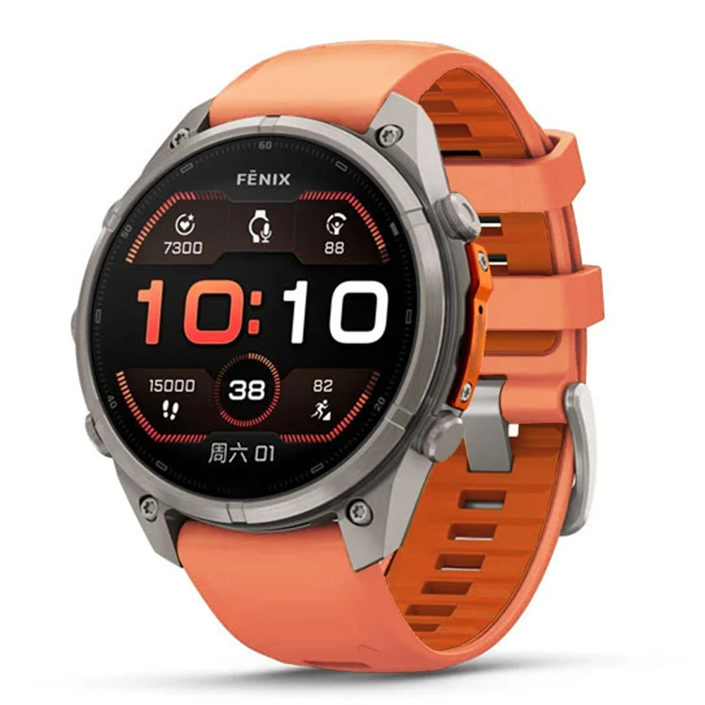 Offizielles Uhrenarmband 22 26mm für Garmin Fenix 8 9 Pro 47mm 51mm Solar 7 7X/Enduro/Epix/Tactix8 970 Sportliches Silikon QuickFit Armband – Detail 31