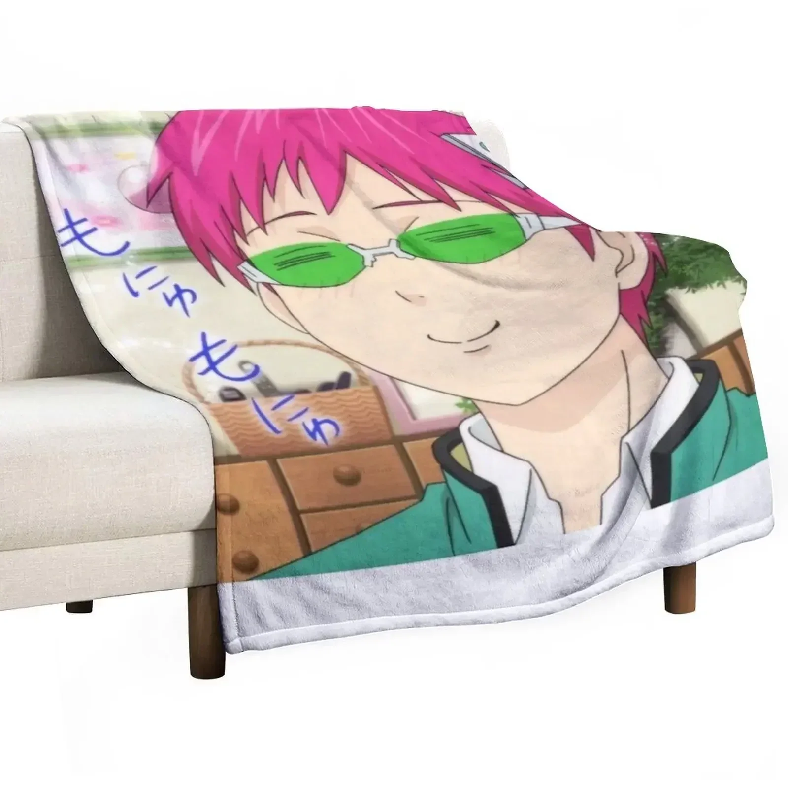 happy saiki Throw Blanket Hairy heavy to sleep Bed Fashionable Blankets