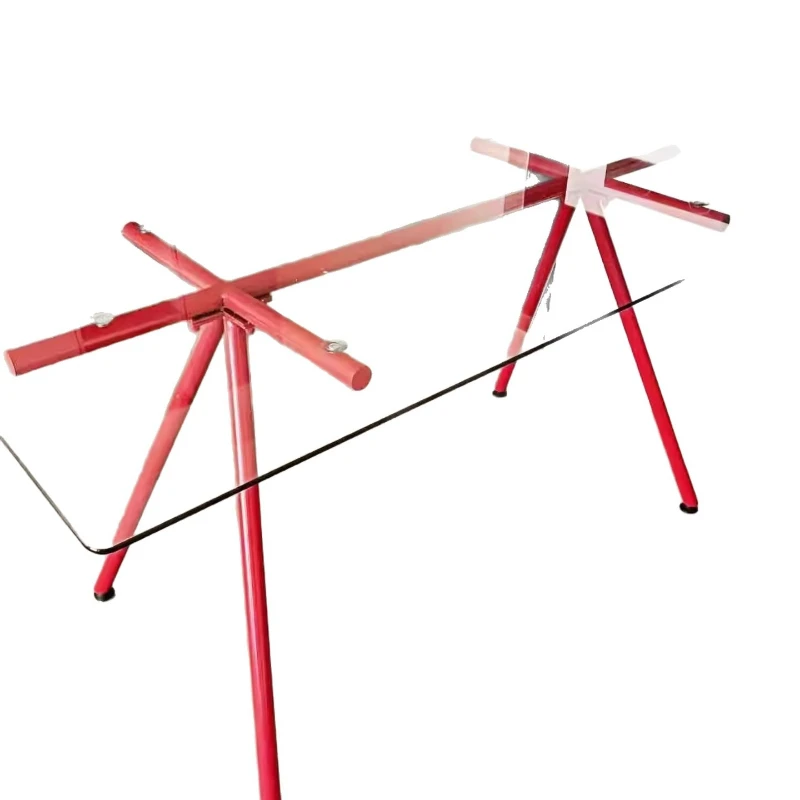 

Modern simple tempered glass dining table Italian transparent designer creative workbench desk rectangular computer table