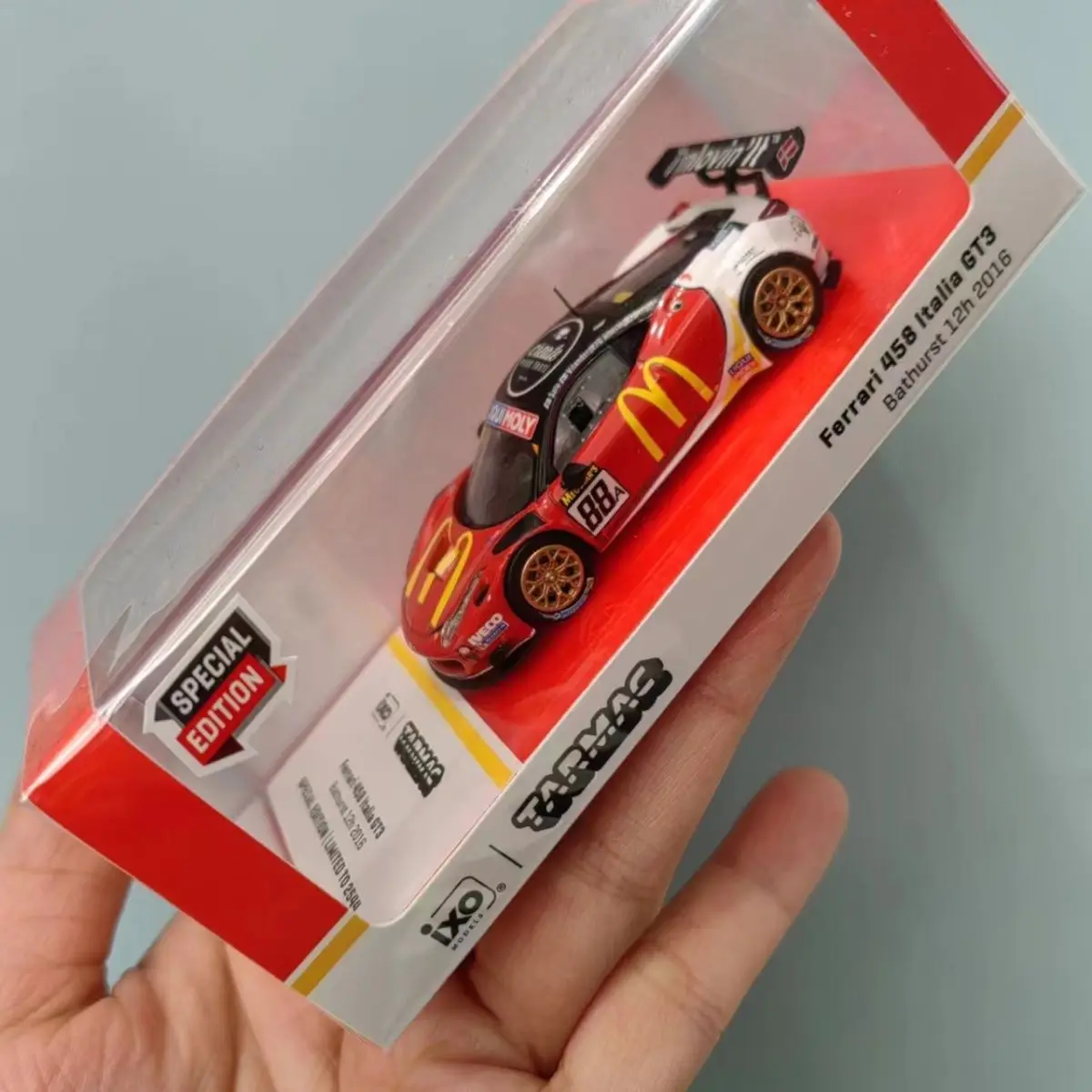 1:64 Tarmac Works TW Ferrari 458 GT3 McDonald\'s Limited Alloy Car Model