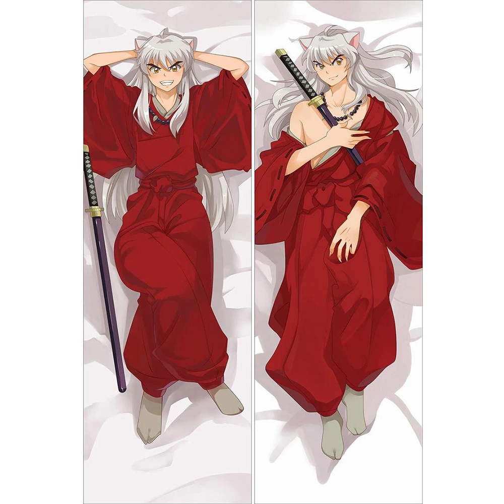 

Japanese Anime Inuyasha Cosplay Pillow Cover Hugging Body Pillowcase Double Different Side Printed Dakimakura Pillow Case cover