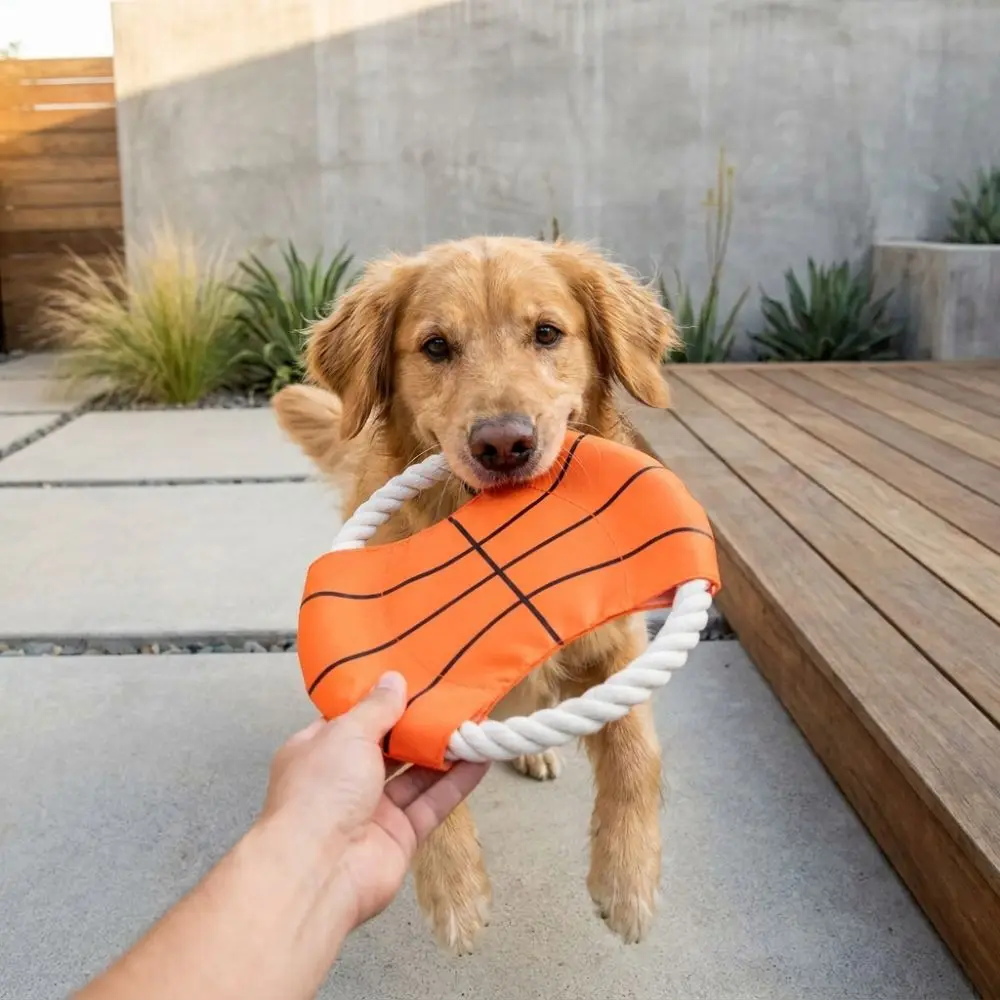 Resistant Chew Flying Saucer Dog Bite-Resistant Safe Soft Dog Flying Discs Rugby Football Basketball Teeth Grinding Puppy Chew