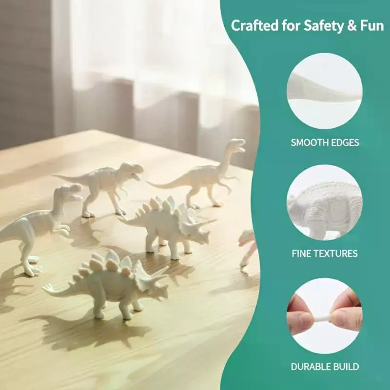 Dinosaur White Embryo Toy Set 1 DIY Paintable Animal Model for Kids Hands On Art Early Education Family Craft ProjectHot Sale view 4
