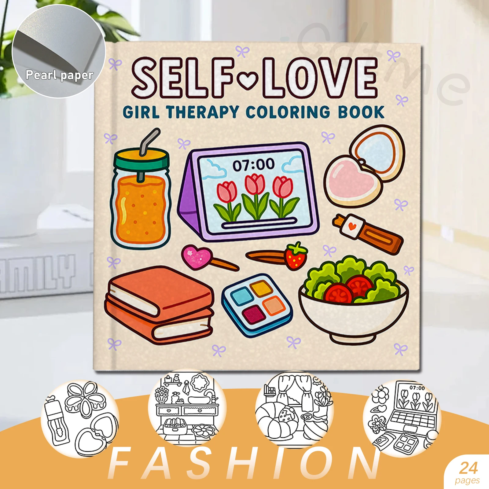 كتب تلوين الحب الذاتي، مشاهد الشفاء، تلوين سهل، لوالد المنزل - DIY الطفل، الاسترخاء، الفراغ، تعزيز الإبداع #2