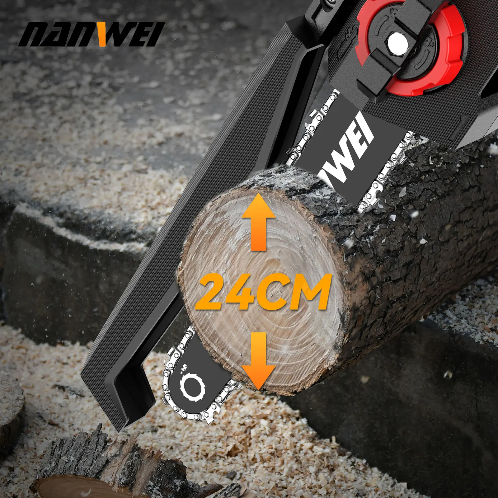 NANWEI Power tools Brushless Cordless Garden Outdoor DIY Felling Chainsaw 6/8 inch Professional Eco-friendly Efficient Chainsaw