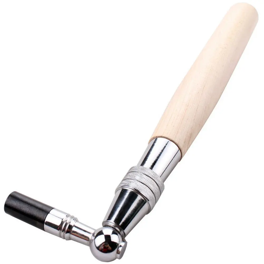 Stainless Steel Piano Tuning Wrench Octagon Core L Shape Solid Wood Handle Ergonomic Comfort for Piano Technicians Beginners