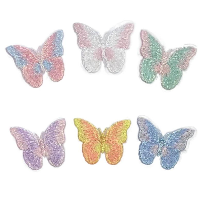 200pcs/Lot Sew Small Embroidery Patch Golden Butterfly Underwear Shirt Bag Clothing Hair Decoration Accessory Craft Applique