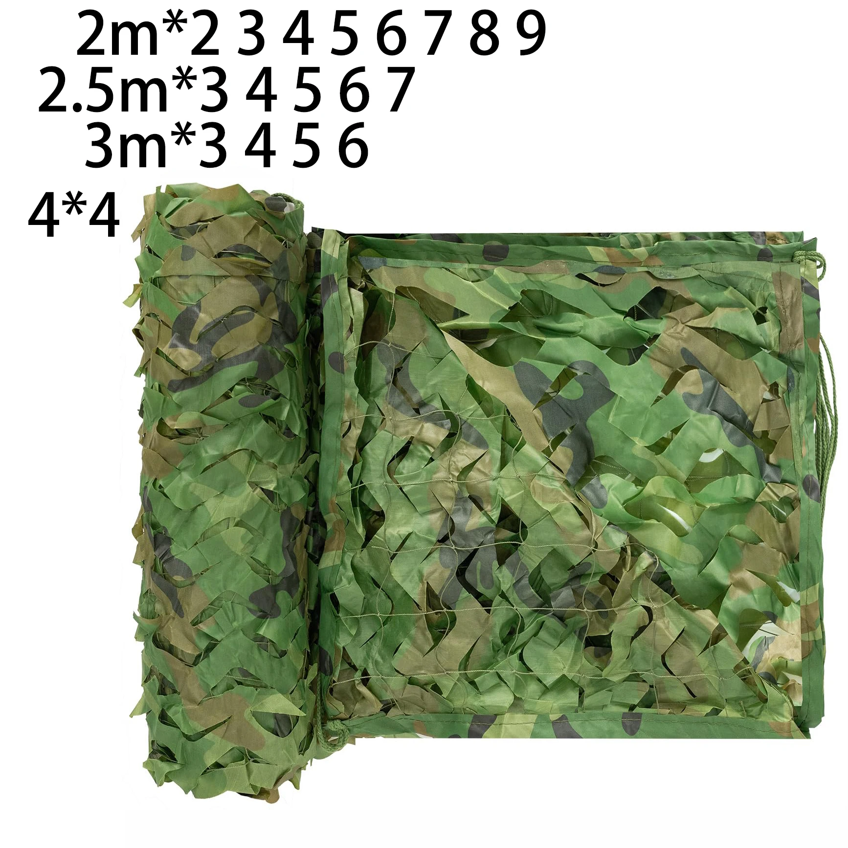 Camo Netting 2m*2 5 6 8 2.5m 3x3 4x4 Woodland Sun Shade Sail Shelter Garden Tent  Camouflage Net Decoration Cover Canopy Awning