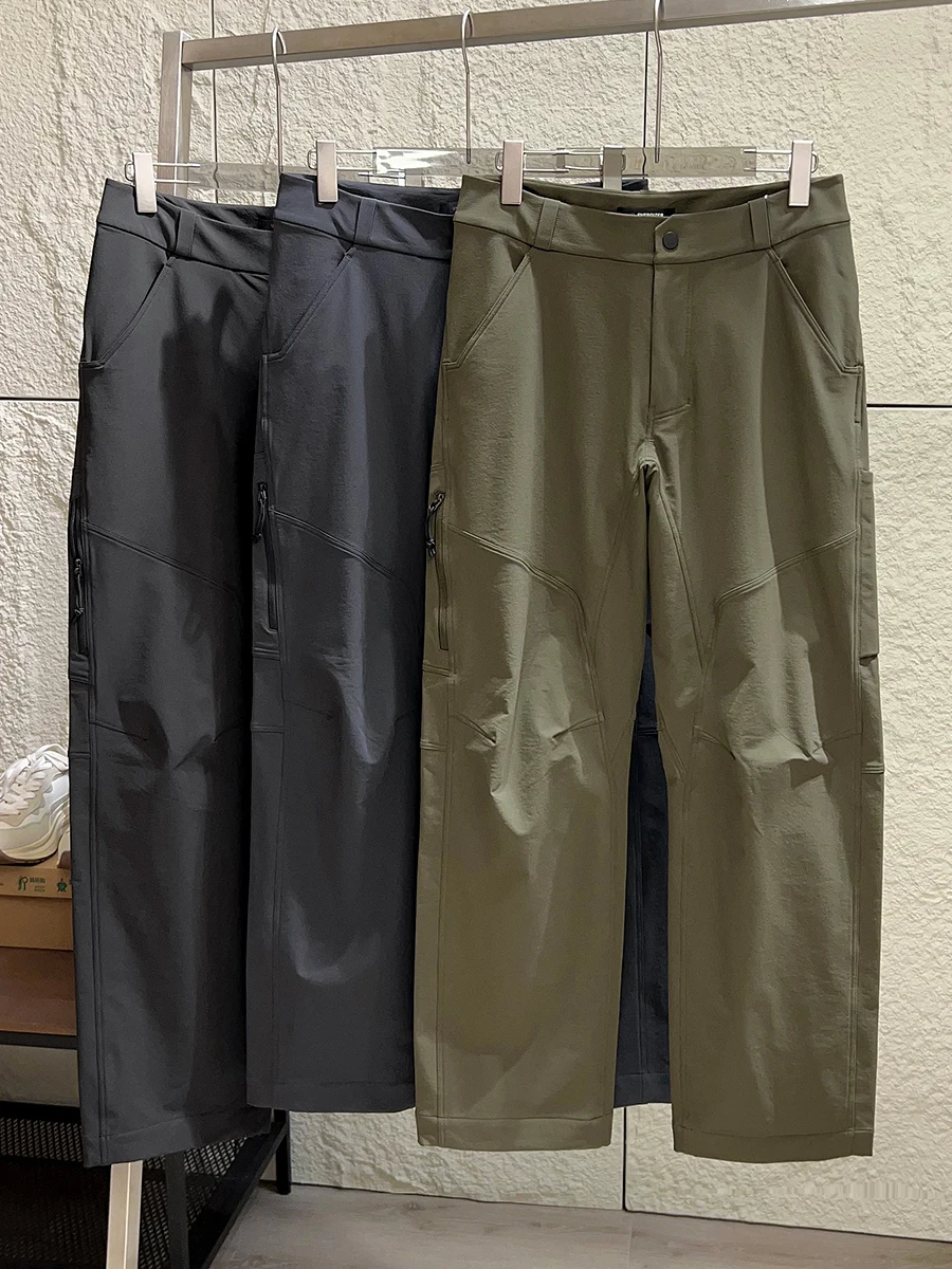 

Outdoor Men's Soft Straight Leg Casual Pants High Elasticity Windproof Water Resistant Autumn Sporty Leisure Trousers