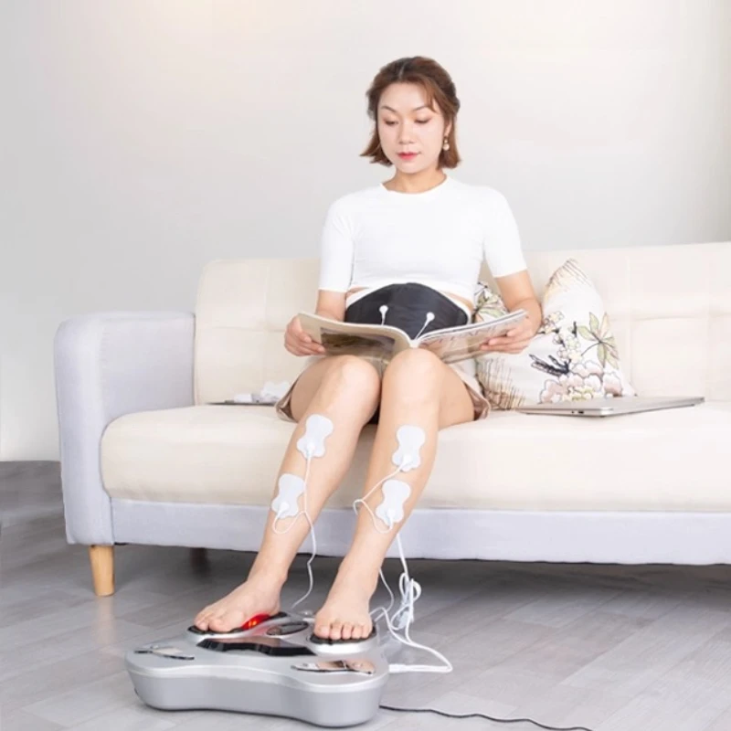 Customizable Foot Massager with Electric Pulse & Heating - Portable Acupuncture Therapy, Simulated Finger Pressure for Pain