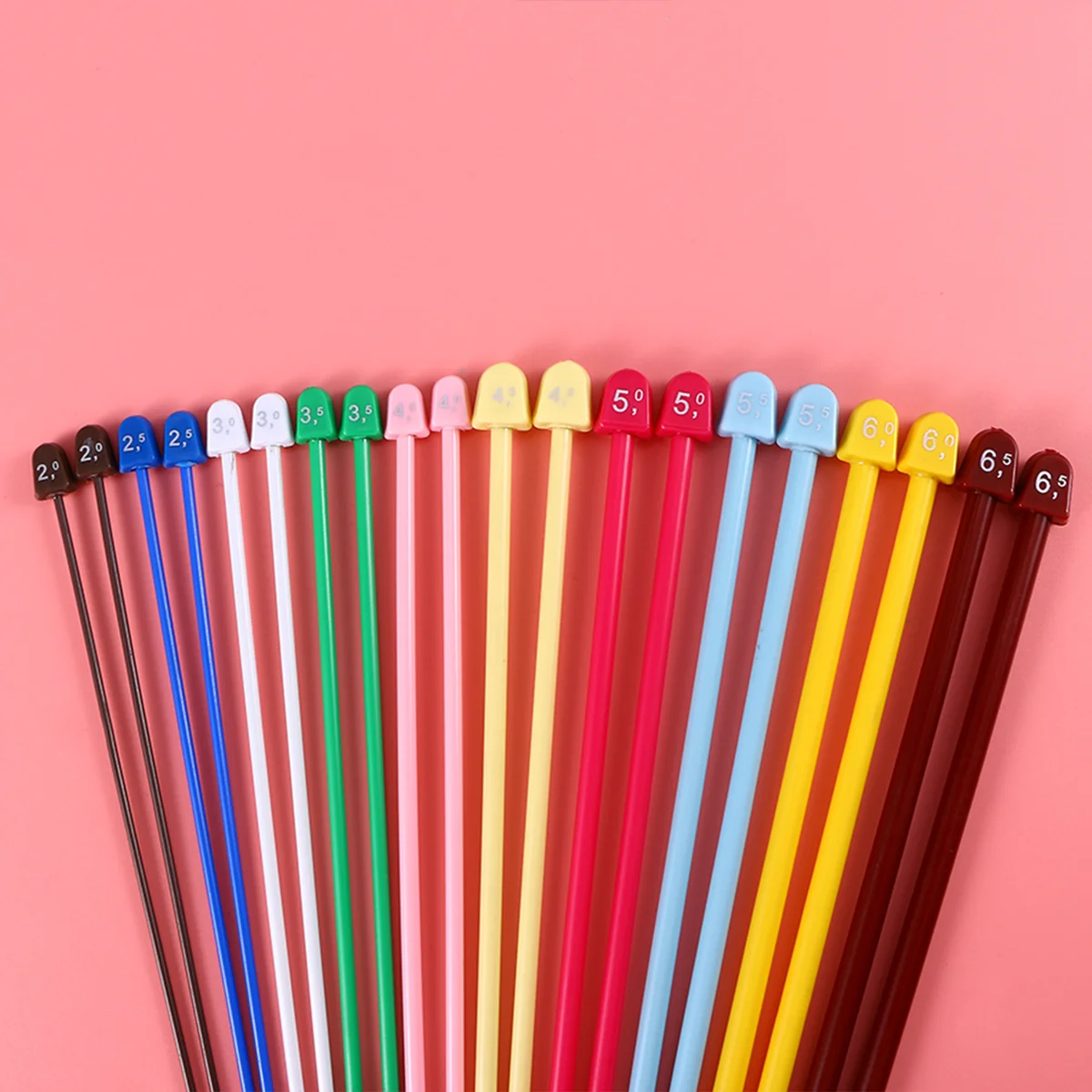 

10 Pairs 25Cm Plastic Straight Single Pointed Knitting Needles Set 2.0Mm-6.5Mm For Crocheting Hand Knit Wool Yarn Craft Diy