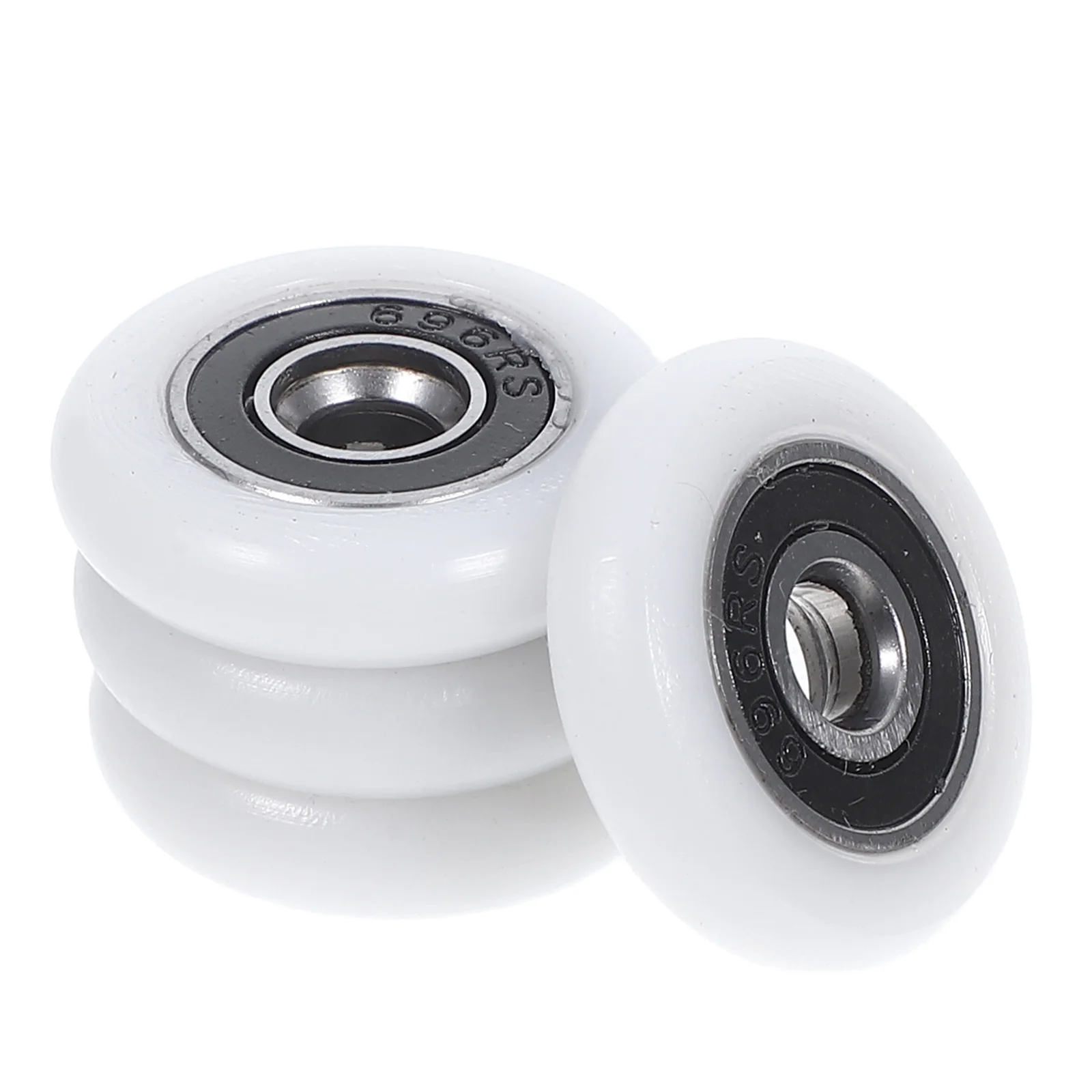 

4 PCS Bathroom Pulley Glass Sliding Door Pulleys Roller Hanging Wheel Metal Parts Awning