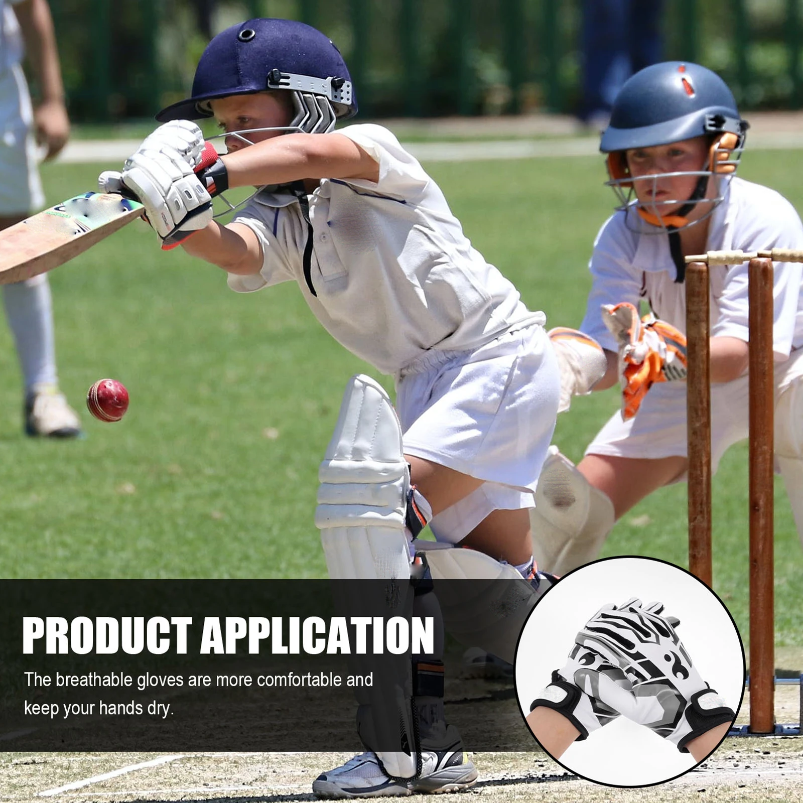 

1Pair Baseball Gloves Breathable Durable Windproof Full-Finger Sports Gloves Practical for Rugby Outdoor Activities