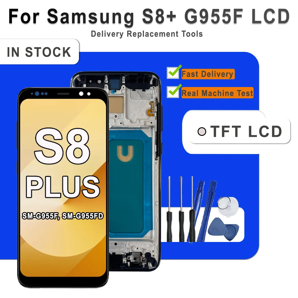 TFT LCD With Frame For Samsung Galaxy S8 Plus LCD Touch Screen Digitizer Assembly For Samsung S8 Plus G955 G955F LCD Screen